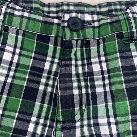 Gymboree Green & Blue Plaid Shorts 4 Adjustable Waist EUC - Picture 2 of 7